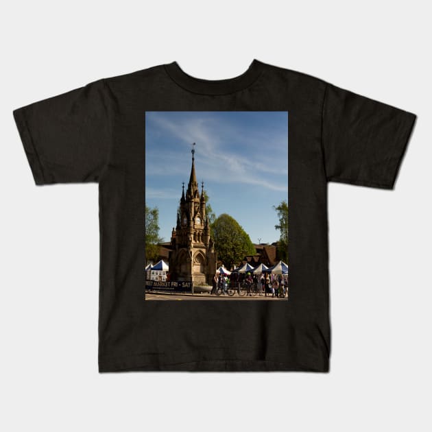 Shakespeare Memorial Fountain and Clock Tower Kids T-Shirt by jasminewang